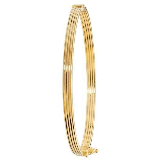 9ct Gold Channel Hinged Ladies Bangle