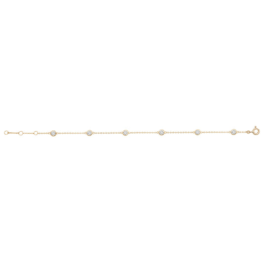 9ct Gold  Cubic Zirconia Bracelet