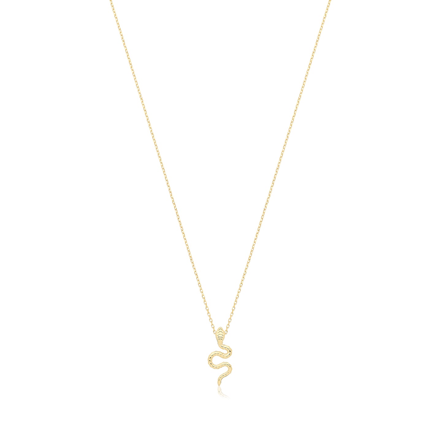 9ct Gold Snake Pendant Necklace